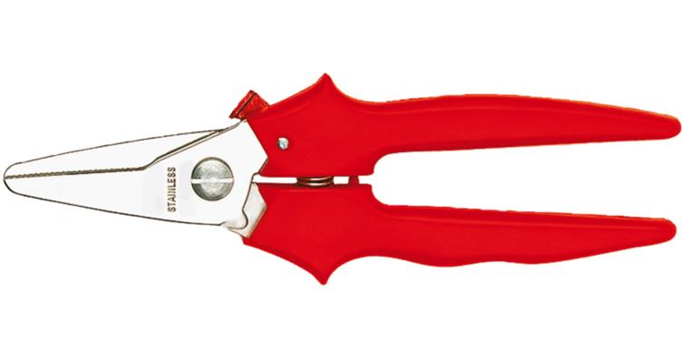 General purpose scissors straight blades stainless plastic handles 190 mm