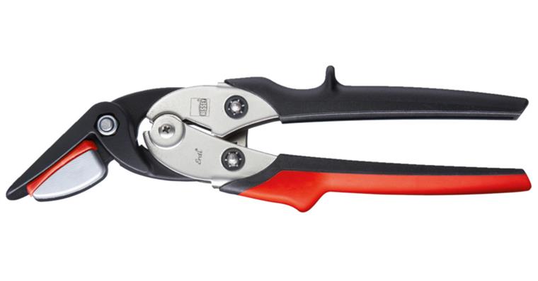Safety steel band shears, lever transmission, stainless steel 260 mm
