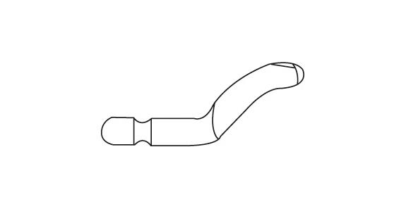 Ersatz-Klinge B Schaft-Ø 2,6 mm Form B10 HSS links für Stahl, Alu, Kunststoff