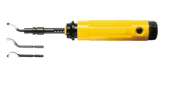 Entgrat-Werkzeugsatz E mit Kunststoffgriff Schaft-Ø 3,2 mm