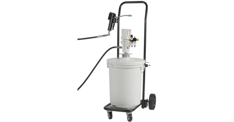 Pneumatic lubrication device PM 15 mobile w. hose 4m lubr. pressure max. 400bar