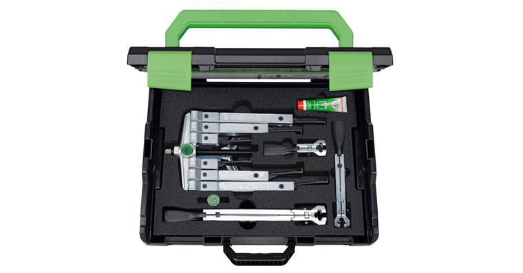 Twin and triple leg univ. puller set, cl. width 130 mm, cl. depth 100/200/250 mm