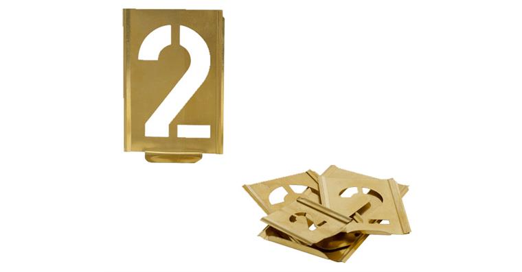 Signier-Schablonen-Satz Ziffern 0 - 9 Schrifthöhe 40 mm