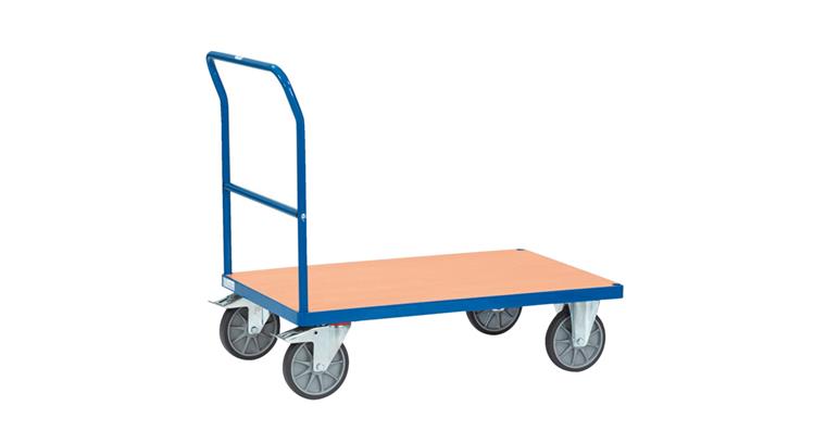 Schiebebügelwagen Stahlrohr Ladefläche 1200x800 mm Tragkraft 600 kg RAL 5007