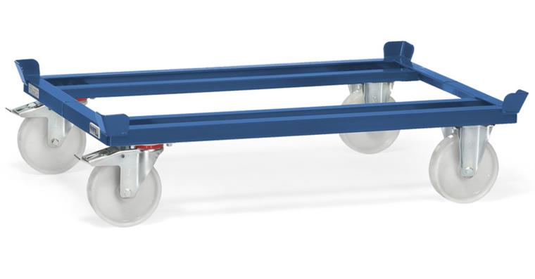 Paletten-Fahrgestell Polyamid Ladefläche 1210x810mm Tragkraft 1050kg RAL 5007
