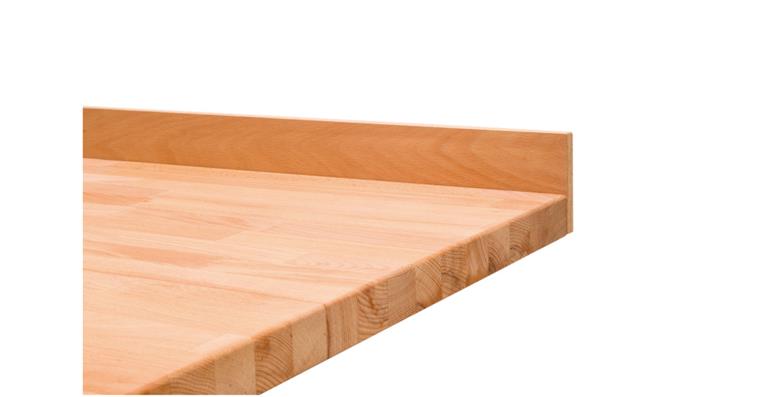 Anti-roll-off edging for workbenches MDF LxH 2000x100 mm
