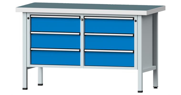 1082075214 Cabinet workbench model 108 V universal plate height 900 mm RAL 7035/5012