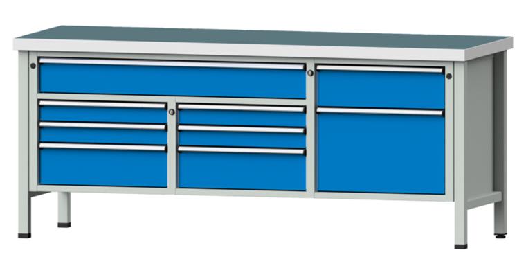 1082075271 Cabinet workbench model 282 V universal plate height 850 mm RAL 7035/5012