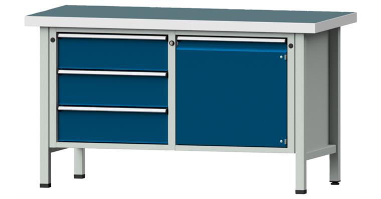 1082075406 Cabinet workbench model 106 V universal plate height 850 mm RAL 7035/5010