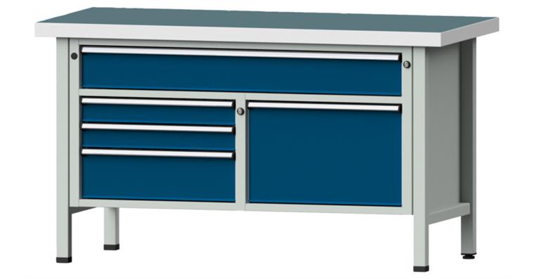 1082075431 Cabinet workbench model 256 V universal plate height 850 mm RAL 7035/5010