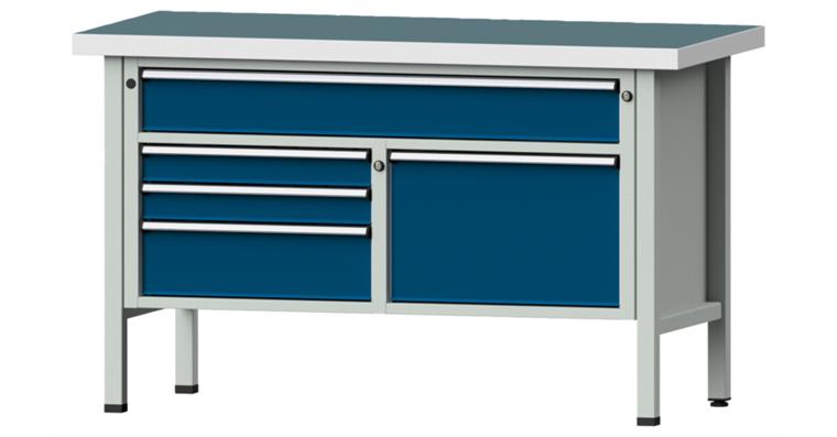 1082075434 Cabinet workbench model 256 V universal plate height 900 mm RAL 7035/5010