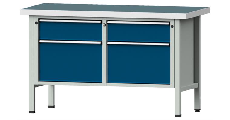 1082075444 Cabinet workbench model 205 V universal plate height 900 mm RAL 7035/5010