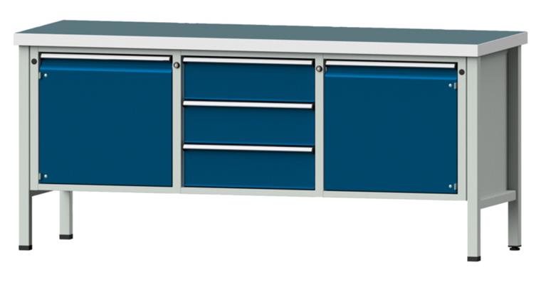 1082075454 Cabinet workbench model 122 V universal plate height 900 mm RAL 7035/5010
