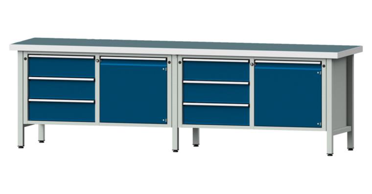 1082076401 Cabinet workbench model 106 V universal plate height 850 mm RAL 7035/5010