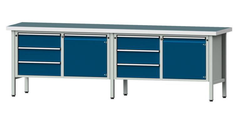 1082076404 Cabinet workbench model 106 V universal plate height 900 mm RAL 7035/5010