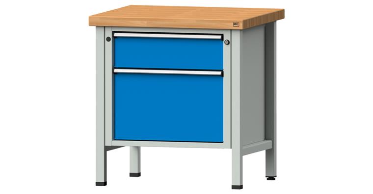 1082079108 Cabinet workbench BSP 800x700x900 mm 2 drawers 180/360 mm RAL7035/5012