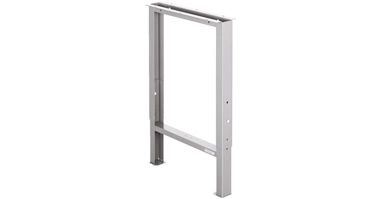 Workbench base height adjustable H=600-950, T=600 RAL 7035
