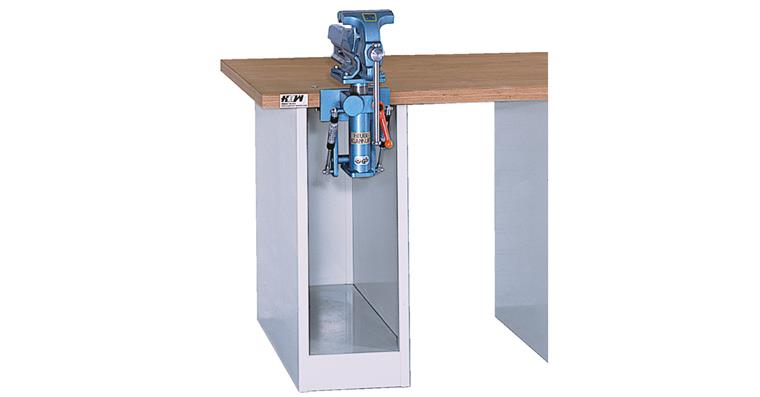 Base for folding vice 800x300x600 mm RAL 7035 without vice