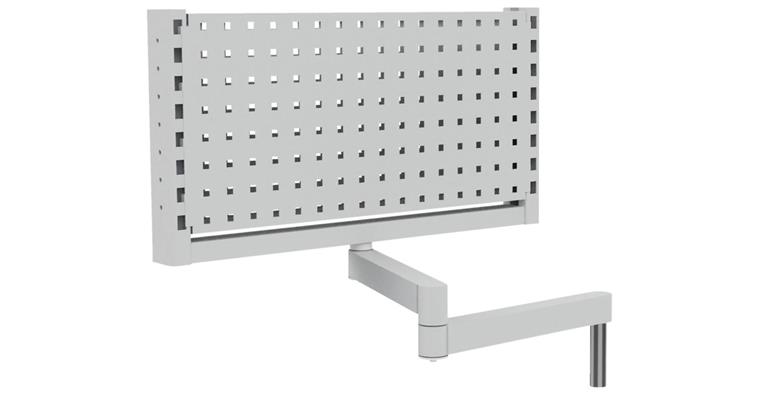 LIZZARD Schwenkarm mit Schwenkrahmen und 2-seitiger Lochwand BxTxH 600x40x500 mm