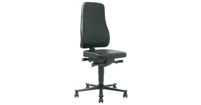Work swivel chair All-In-One w/ castors seat hght 450-600mm syn.leather cushion