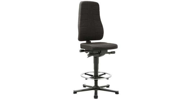 Work swivel chair All-In-One gliders+foot ring seat H 620-900mm fabric cushion