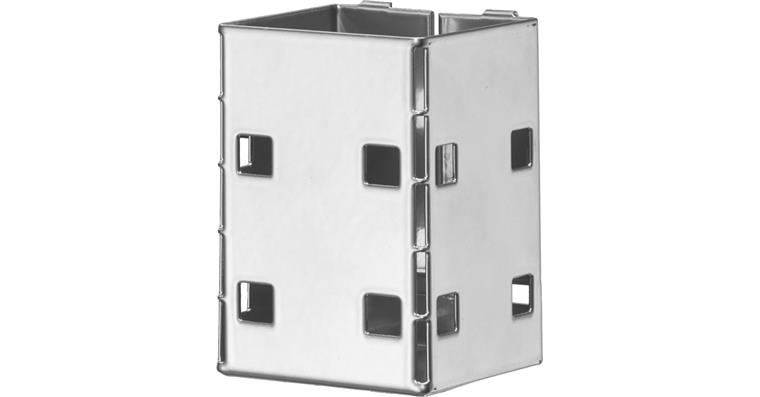 Pen holder height x width x depth 100 x 63 x 70 mm aluminium-coloured