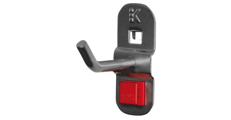 Tool holder with 1x angled hook end length x diameter 50 x 6 mm anthracite