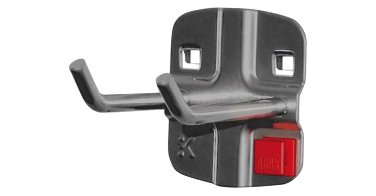 Tool holder with 2x angled hook end length x diameter 50 x 6 mm anthracite