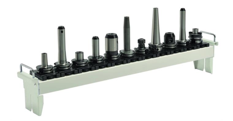 CNC tool holder support 180x920x120 mm sheet steel RAL 7035 without inserts
