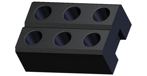 CNC-Werkzeug-Aufnahmeträger SK 50 für 6 Aufnahmen aus schwarzem EPP-Schaum