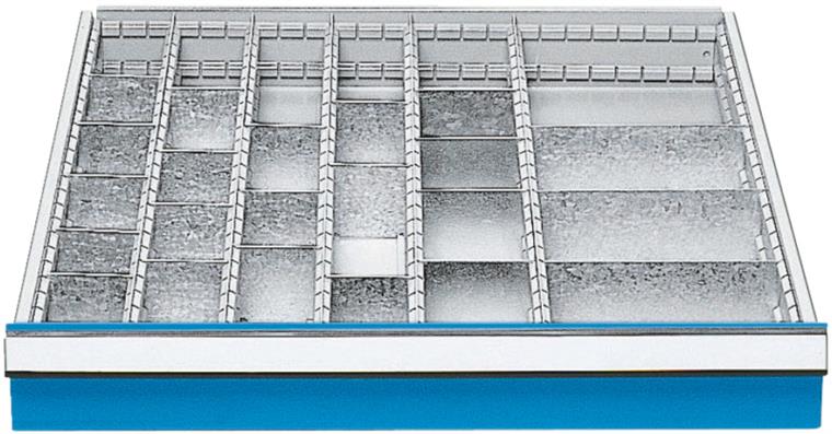 1084329101 Schubladeneinrichtung Mittelschienen+Trennwände Se. 70/705 Mod. 706 H 50 mm