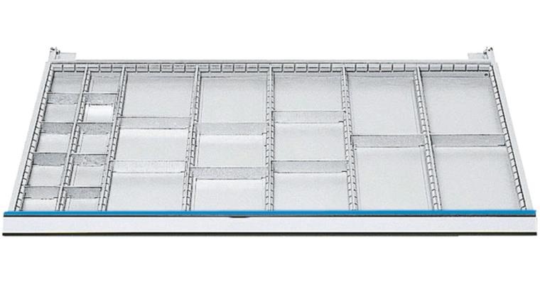 Schubladeneinrichtung Mittelschienen+Trennwände Se. 100/1005 Mo. 1006 H 75 mm