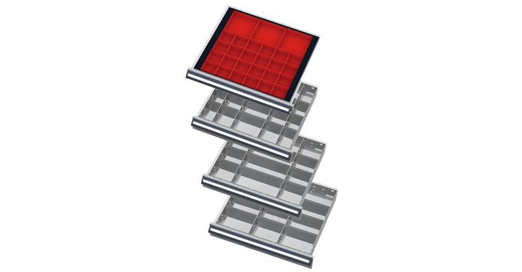Divider assortment, 4 pieces, 700x575x1020 mm, single