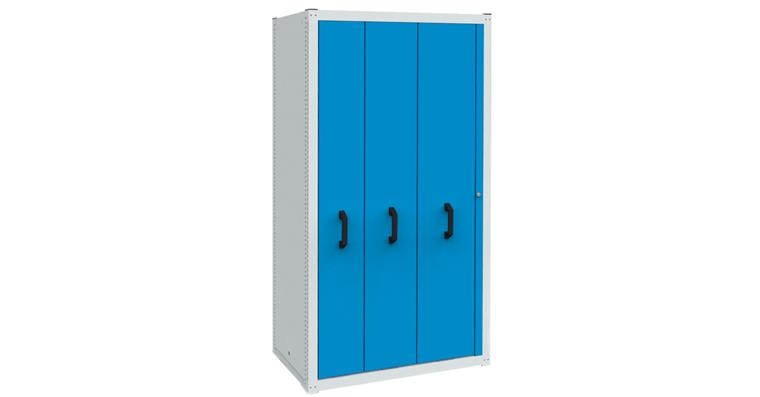 1084490106 Modul 4 Vertikal-Auszugregal  RAL7035/5012 1049x733x2030 mm