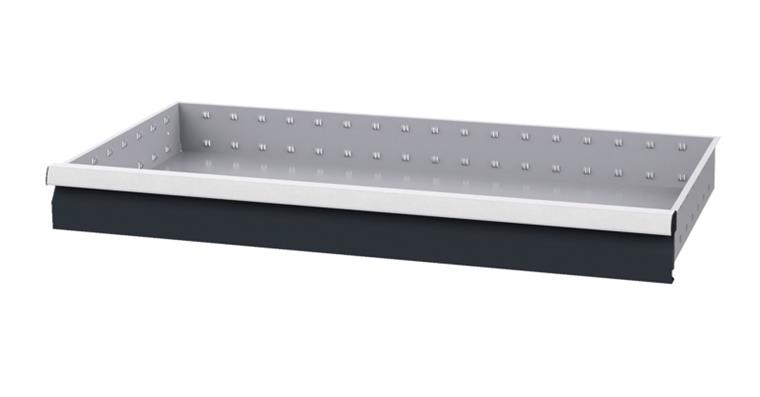 Drawer WxD 900x400mm full-ext. sl. 100 % 75kg front height 100mm RAL7035/7016