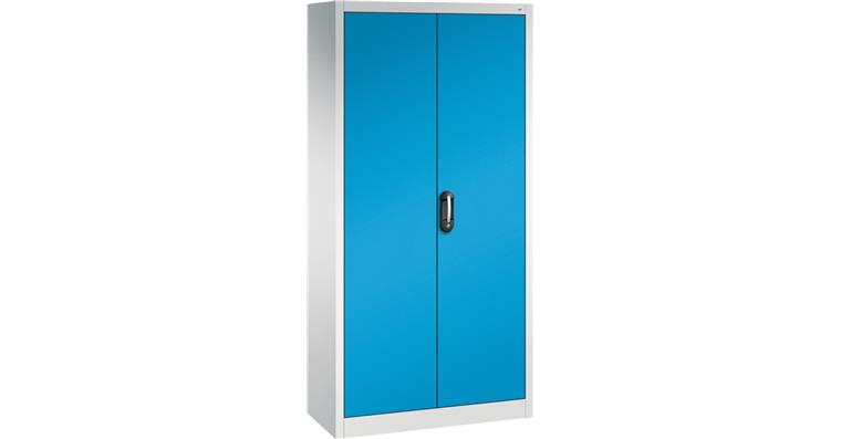 Flügeltür-Werkzeugschrank HxBxT 1950x930x600 mm 4 Einlegeböden RAL 5012