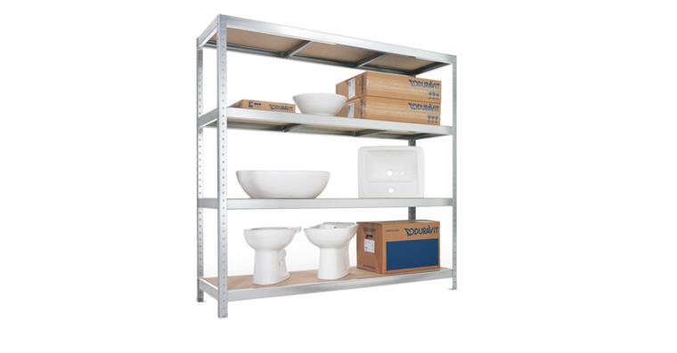 Weitspannregal Speed-Rack verzinkt 2000x2470x800 4 Böden max 0,5t/pro Boden