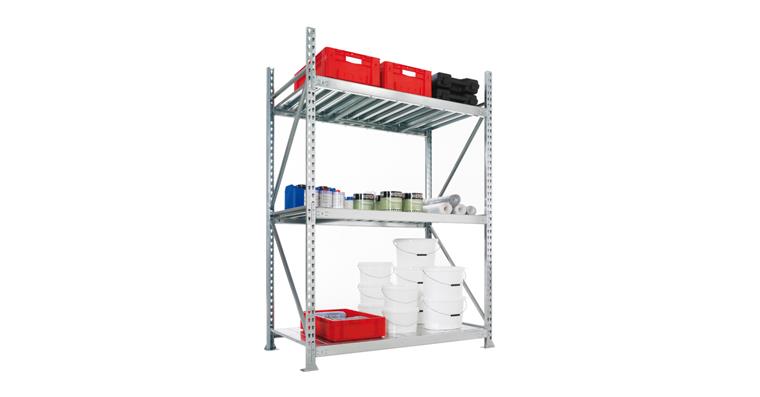 Weitspannregal-Mini-Rack Grundfeld 2200x2200x800 mm Bodenanzahl 3
