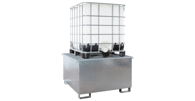 1085605102 KTC-Wanne ohne Abfüllbock für 1 KTC BxTxH 1300x1360x790 mm feuerverzinkt