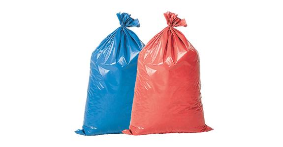 Kunststoff-Abfallsäcke 120 Liter 250 Stück Blau HxBxT 1100x700x0,038 mm