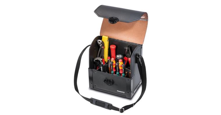 Tool bag TOP-LINE (empty) cowhide black 220x140x250 mm 1.2 kg