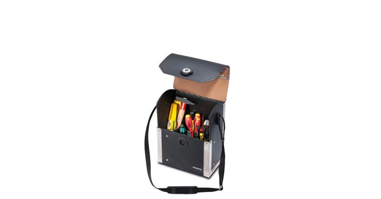 Tool bag TOP-LINE (empty) cowhide black magnet 230x140x300 mm 1.5 kg