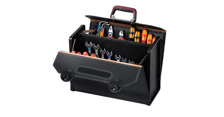 TOP-LINE tool bag (empty) cowhide black 420x185x315 mm weight 3.1 kg
