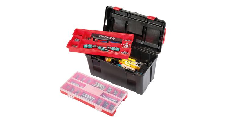 1086375202 Werkzeug-Box schwarz schlagfestes Polypropylen 480x255x260 mm leer
