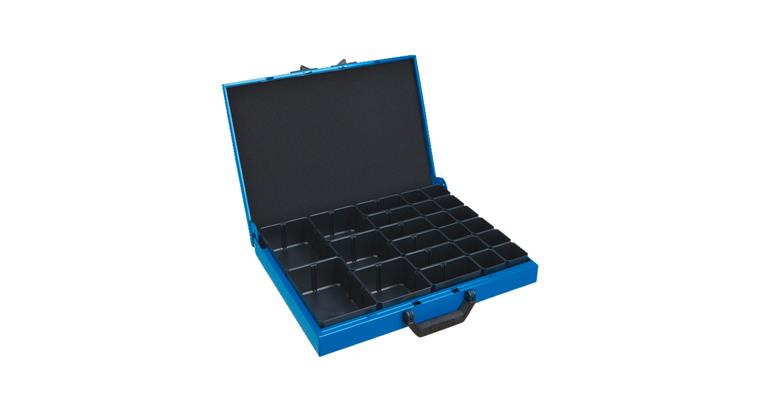 Small parts magazine metal case KM 321 24 compartments WxHxD 440x66x330 mm