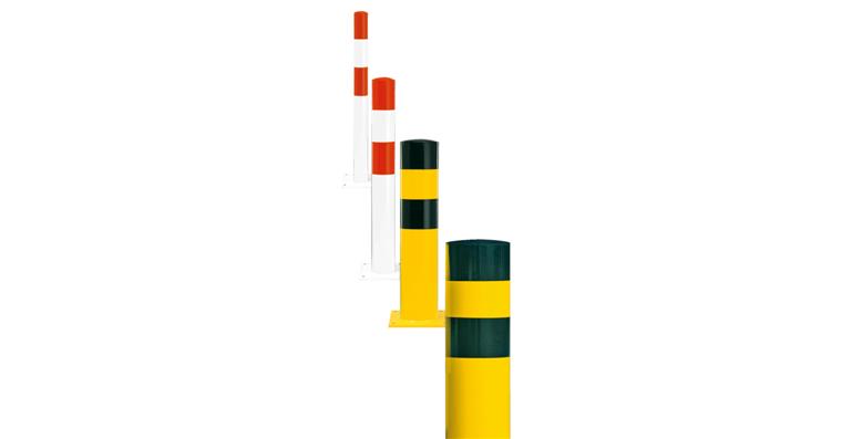 Rammschutz-Poller gelb/schwarz für Innen- und Außenbereich Ø 159 mm Höhe 1200 mm
