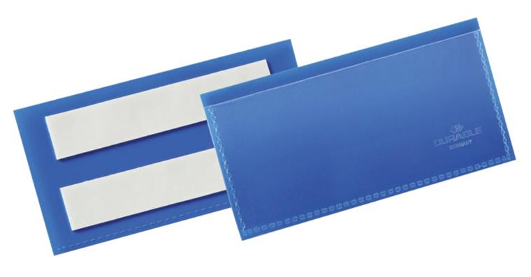 1087050100 Etikettentasche 50 Stück selbstklebend 100x38 mm dunkelblau