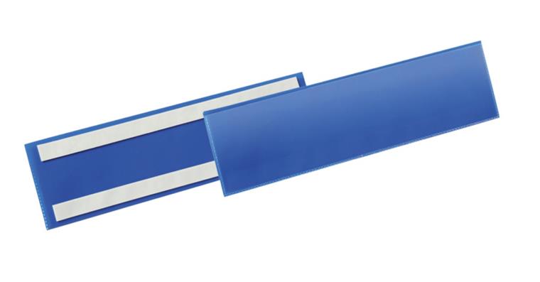 1087050103 Etikettentasche 50 Stück selbstklebend 1/3 A4 Querformat 297x74 mm dunkelblau