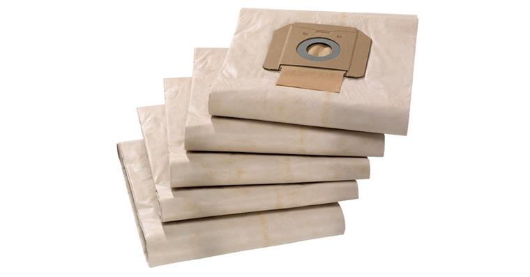 1092721202 Papierfiltertüten Pack = 5 Stück für Nass-/Trockensauger NT 70/3 Me Tc