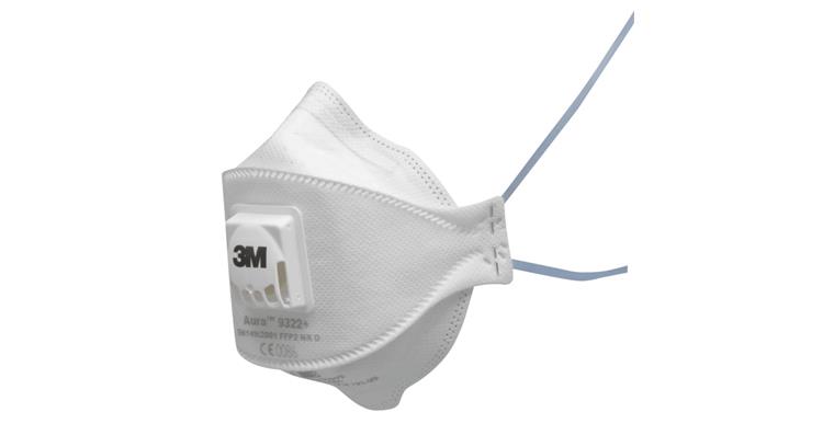 1093009211 Atemschutzmaske Serie 3M™ Aura™ 9300+ Produkttyp 9322+ FFP2 NR D VE=10 Stück
